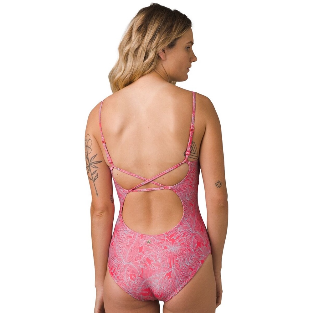Prana Jess reversible one piece swimsuit bathing suit swimwear Beach summer pink - Picture 5 of 13